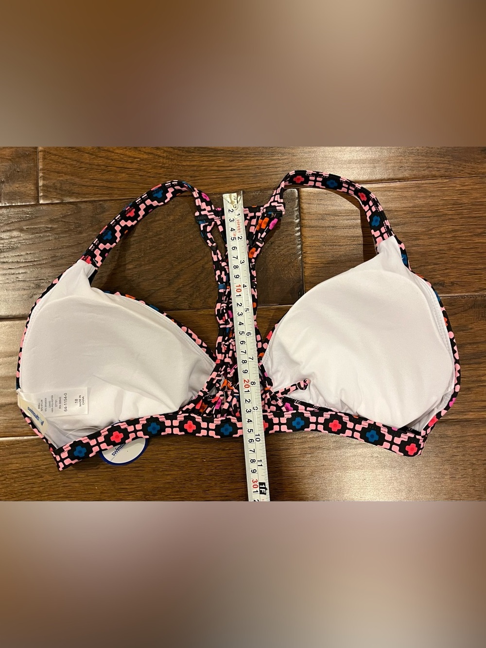 NWT Swimsuits For All Women’s 2 PIECE Pink Geometric Top 18 Bikini Bottoms 16 - Picture 8 of 12